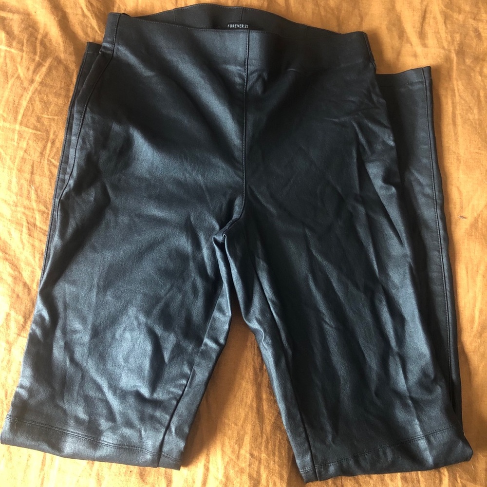 Faux leather pants